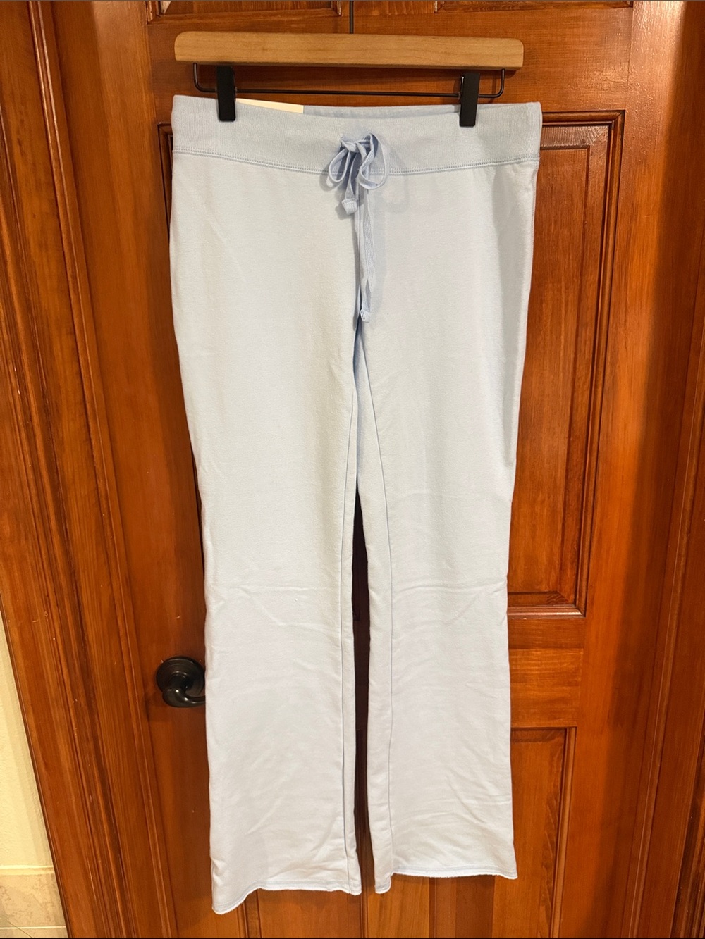 Light Blue Women's Flared Drawstring Lounge Pants